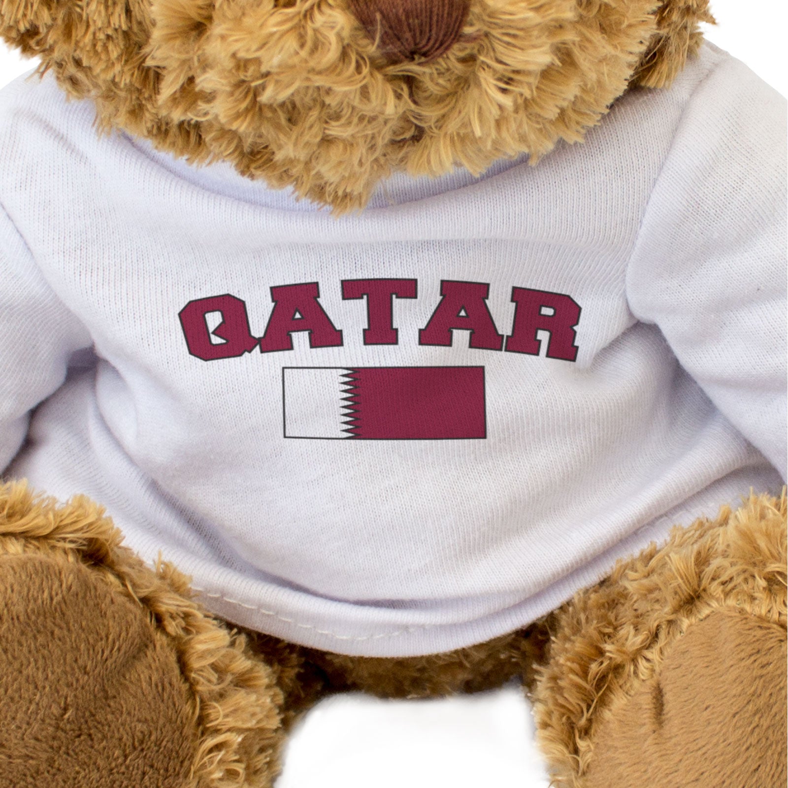 QATAR + FLAG - Teddy Bear - Cute Funny Soft - Qatari Souvenir Gift Present