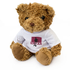 QATAR FLAG (FOOTBALL) - Teddy Bear - Cute - Qatari Soccer Fan Gift Present