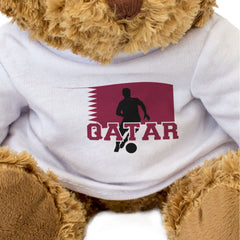 QATAR FLAG (FOOTBALL) - Teddy Bear - Cute - Qatari Soccer Fan Gift Present