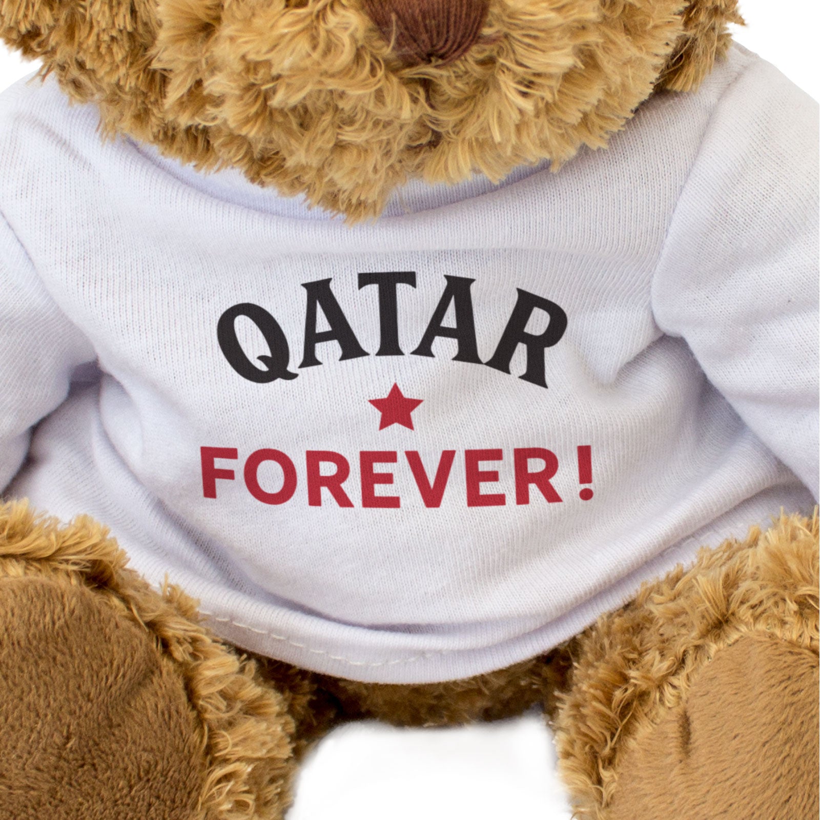 QATAR FOREVER! - Teddy Bear - Cute Funny - Qatari Sports Fan Gift Present