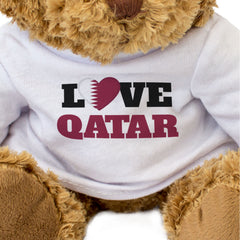 LOVE QATAR (FLAG HEART) - Teddy Bear - Cute Funny - Souvenir Gift Present