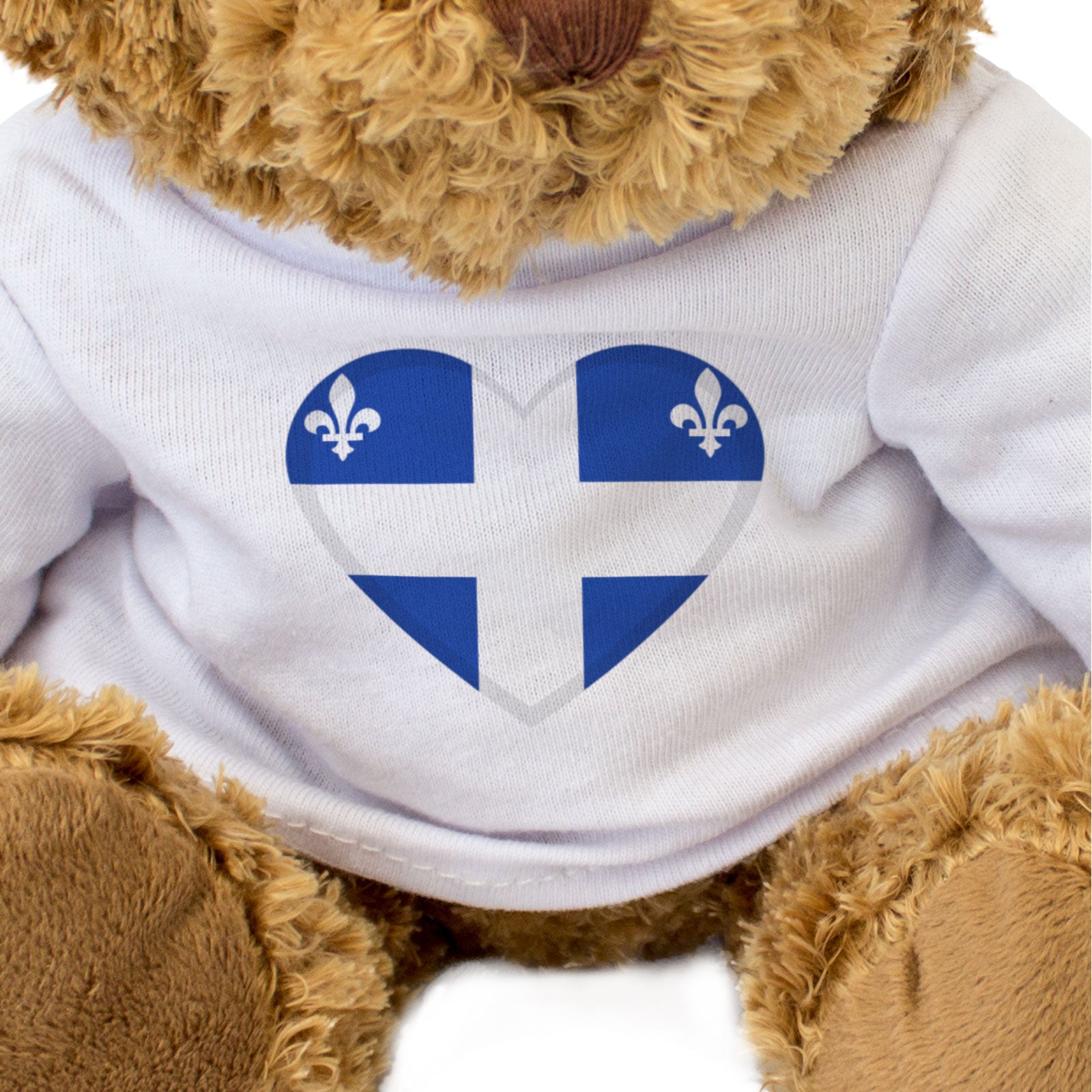 QUEBEC FLAG HEART - Teddy Bear - Cute Cuddly Soft - Canada Gift Present
