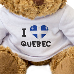 I LOVE QUEBEC FLAG - Teddy Bear - Cute Cuddly Soft - Canada Gift Present