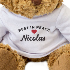 RIP NICOLAS - Teddy Bear - Rest In Peace - Sympathy Gift Present - Image 3