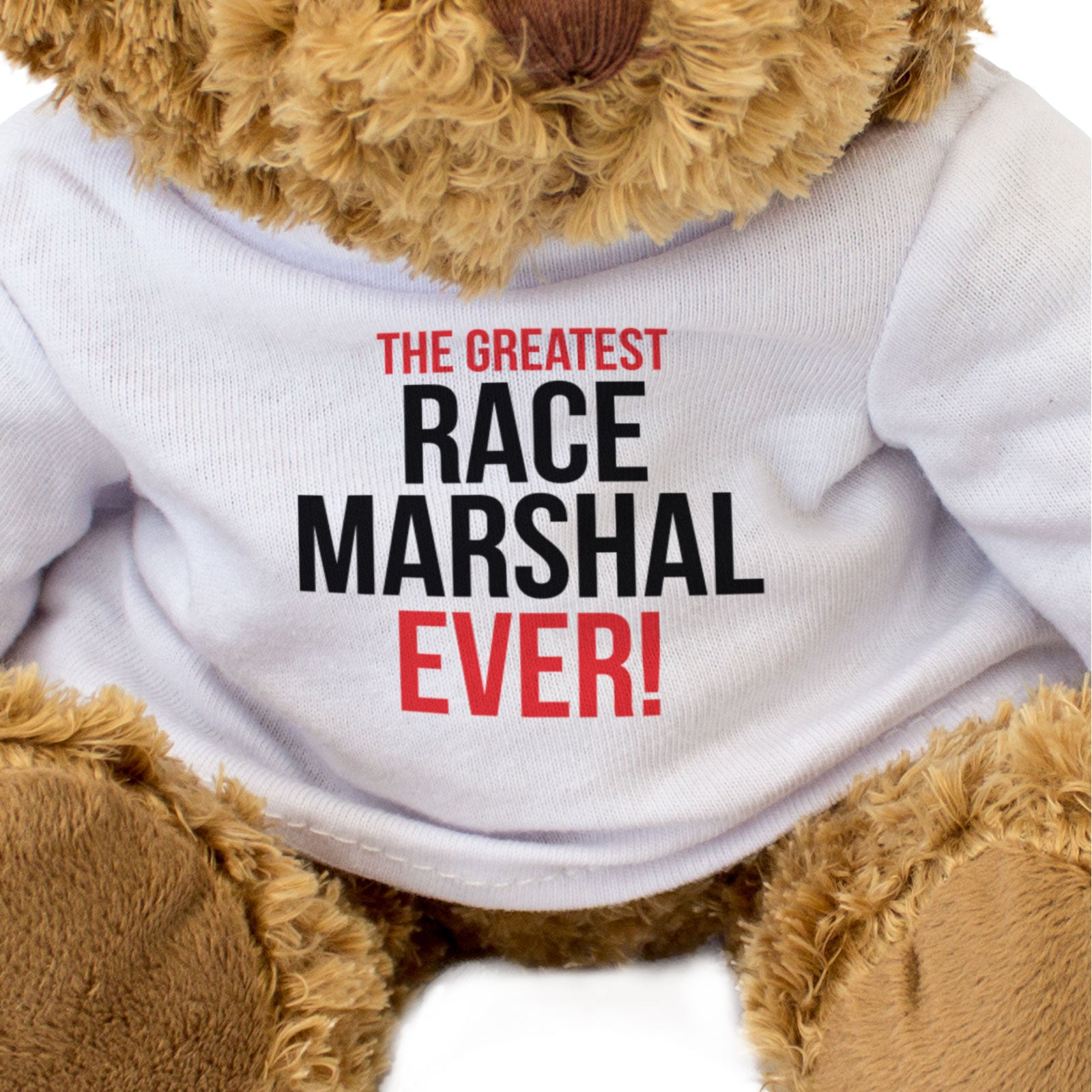 THE GREATEST RACE MARSHAL EVER - Teddy Bear - Cute Soft Funny - Gift Present