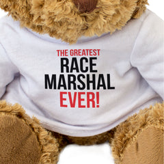 THE GREATEST RACE MARSHAL EVER - Teddy Bear - Cute Soft Funny - Gift Present