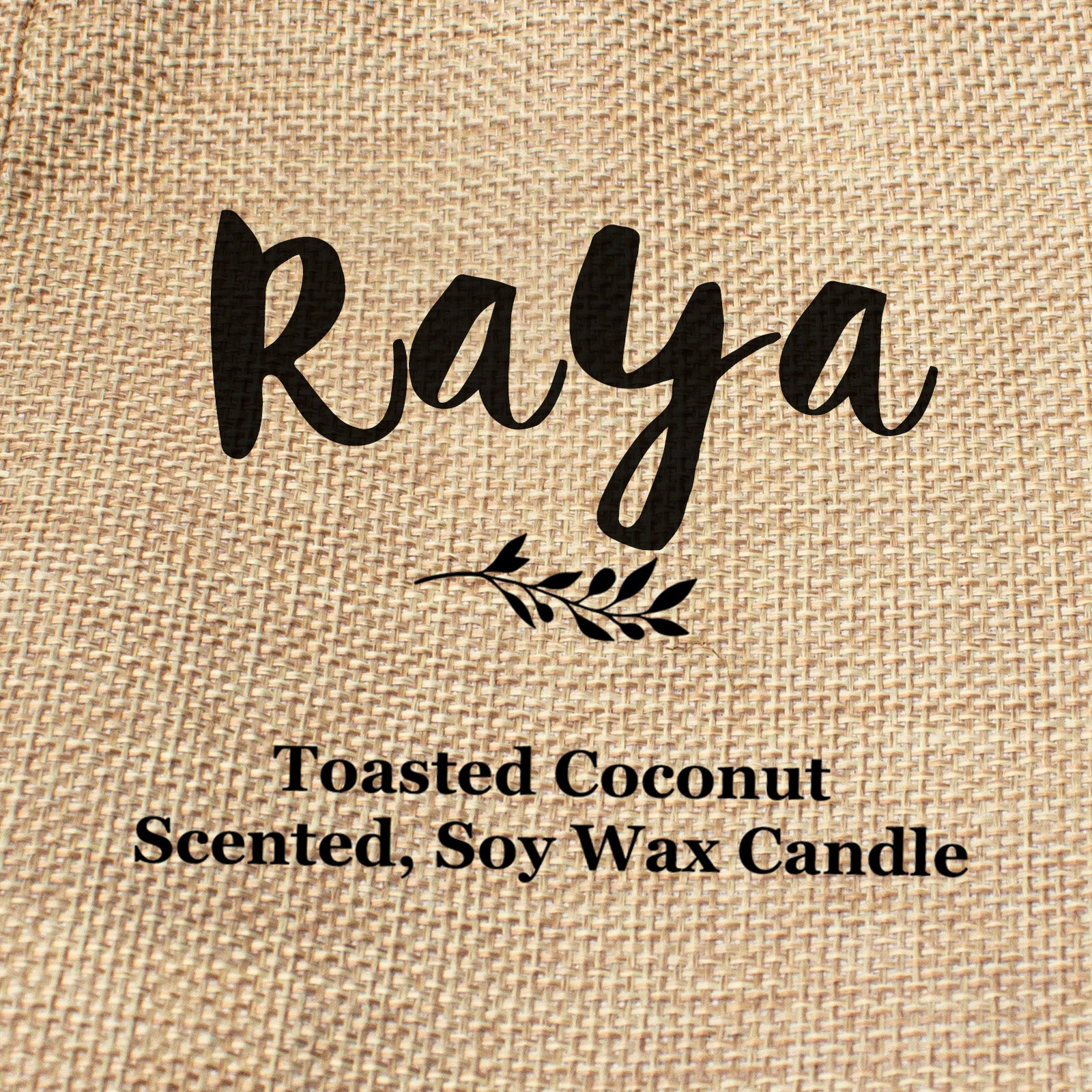 Raya personalised faux-burlap candle gift bag