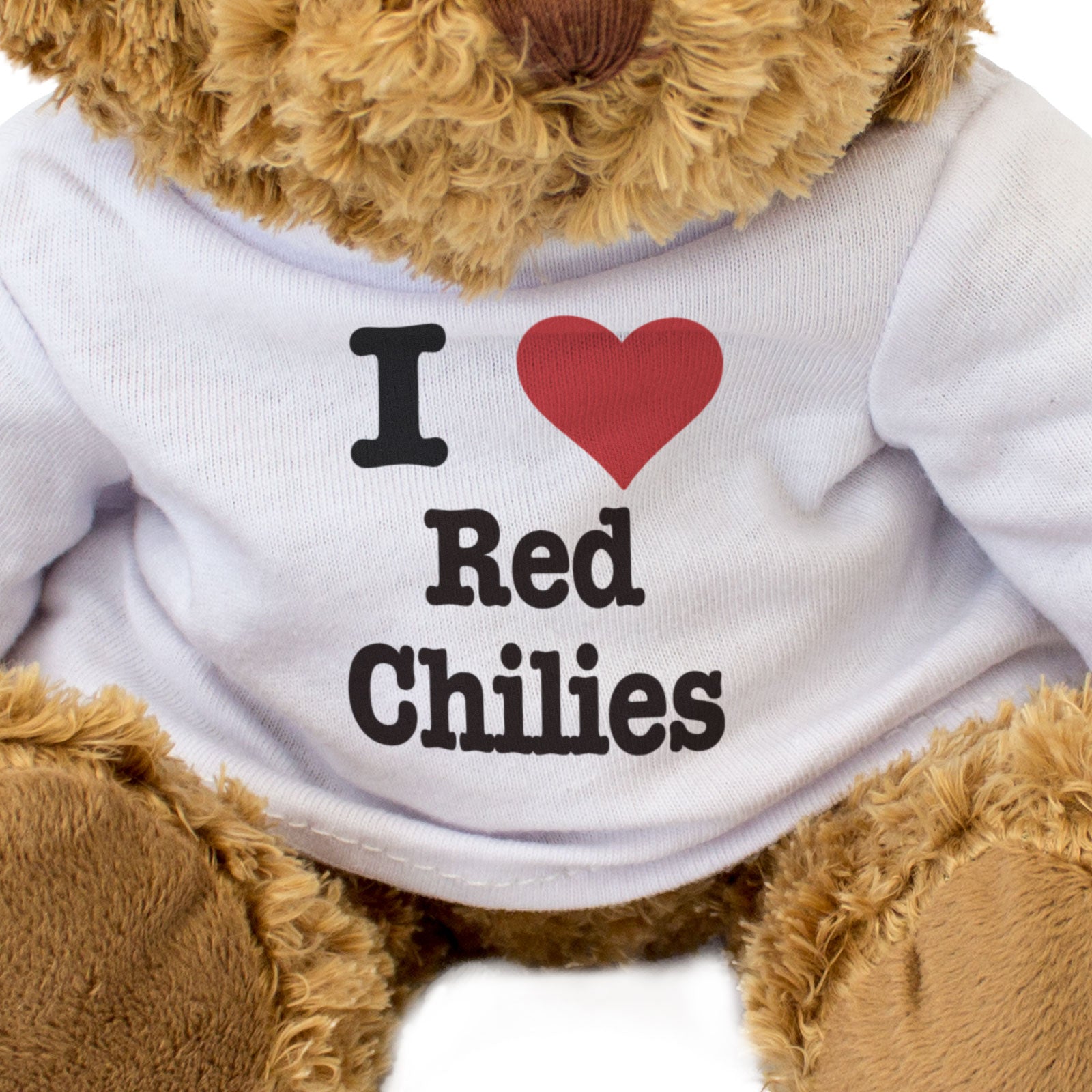 I LOVE RED CHILIES - Teddy Bear - Cute Cuddly Soft Adorable - Gift Present