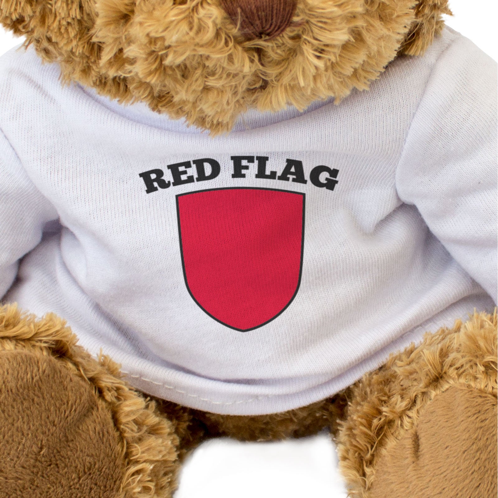 RED FLAG - Teddy Bear - Cute Cuddly Soft Adorable - Gift Present
