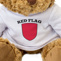 RED FLAG - Teddy Bear - Cute Cuddly Soft Adorable - Gift Present