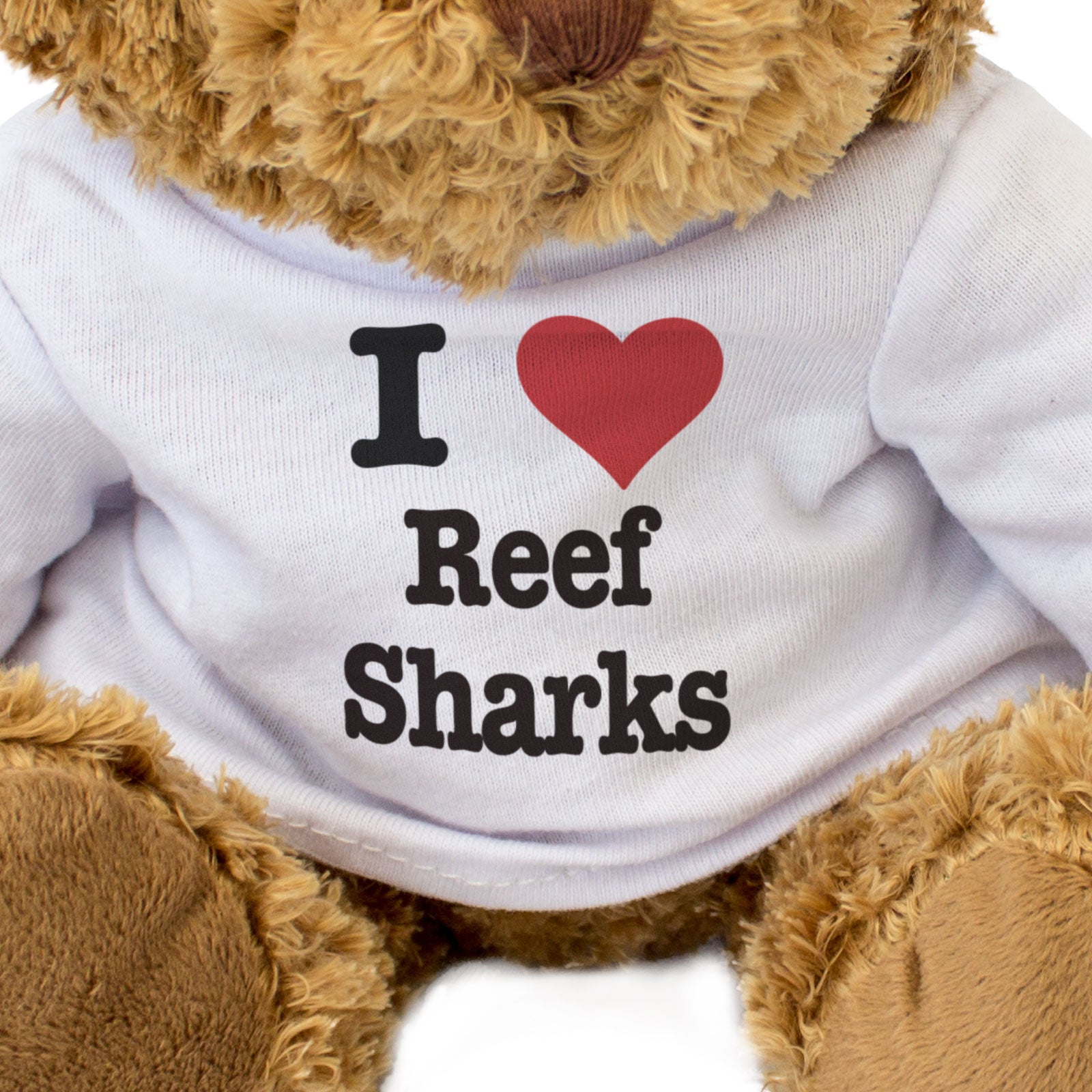 I LOVE REEF SHARKS - Teddy Bear - Cute Cuddly Soft Adorable - Gift Present