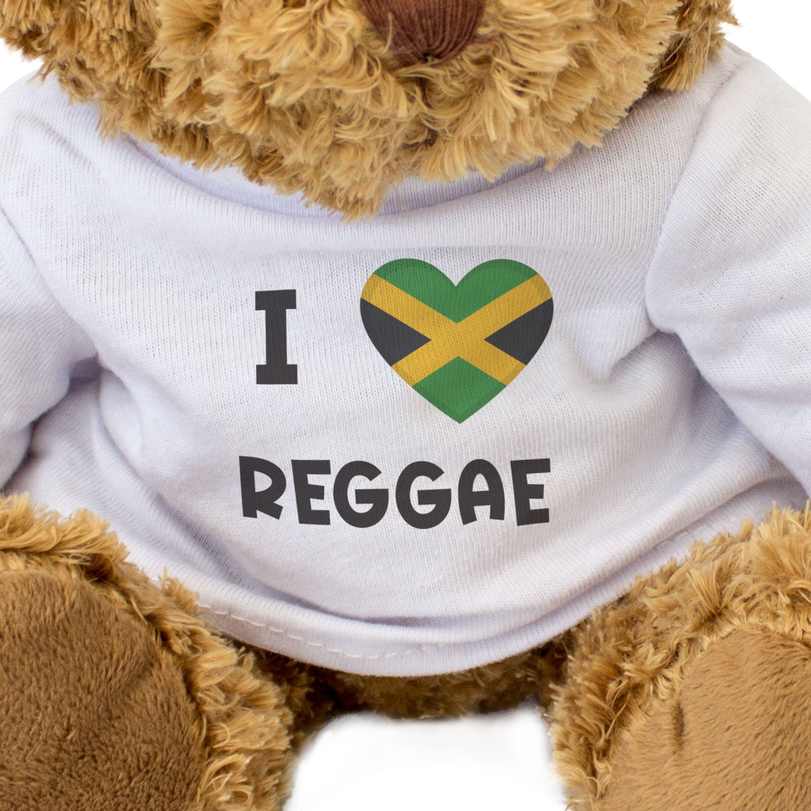 I LOVE REGGAE (JAMAICA FLAG) - Teddy Bear - Cute Funny Souvenir Gift Present