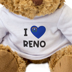 I LOVE RENO (NEVADA FLAG) - Teddy Bear - Cute Cuddly Soft - Gift Present