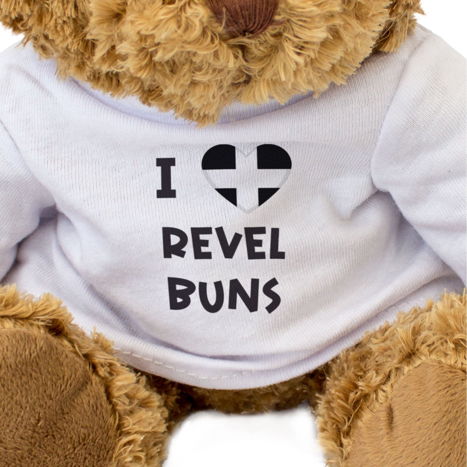 I LOVE REVEL BUNS (CORNISH FLAG) - Teddy Bear - Cute - Cornwall Gift Present