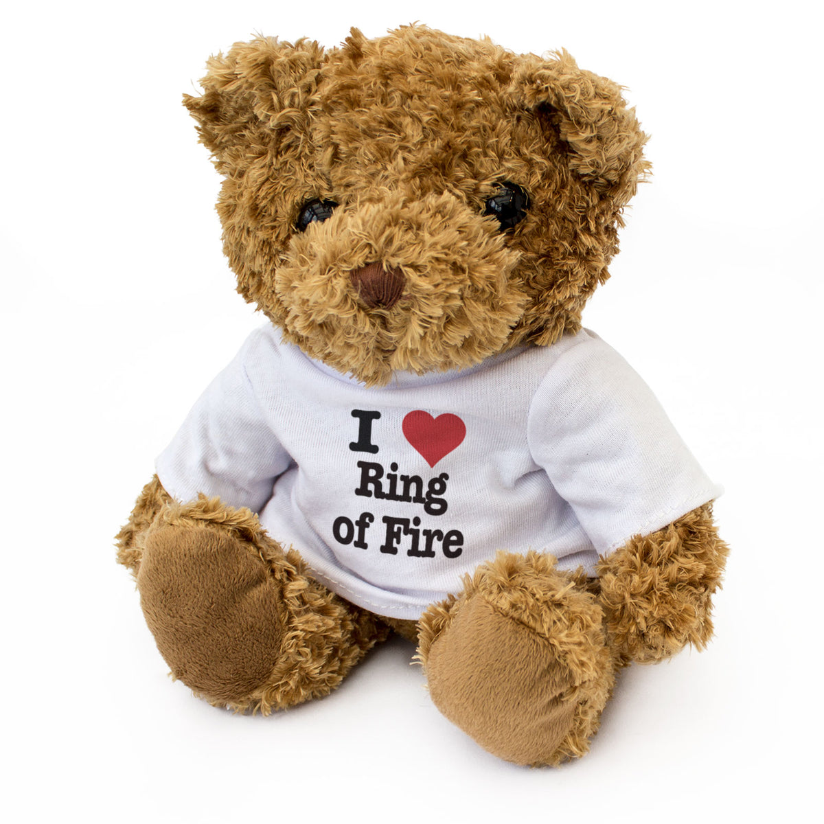 I LOVE RING OF FIRE - Teddy Bear - Cute Cuddly Soft Adorable - Gift Present