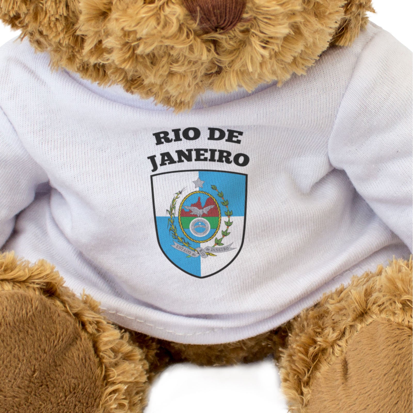 RIO DE JANEIRO STATE FLAG - Teddy Bear - Cute Cuddly Soft - Brazil Gift Present