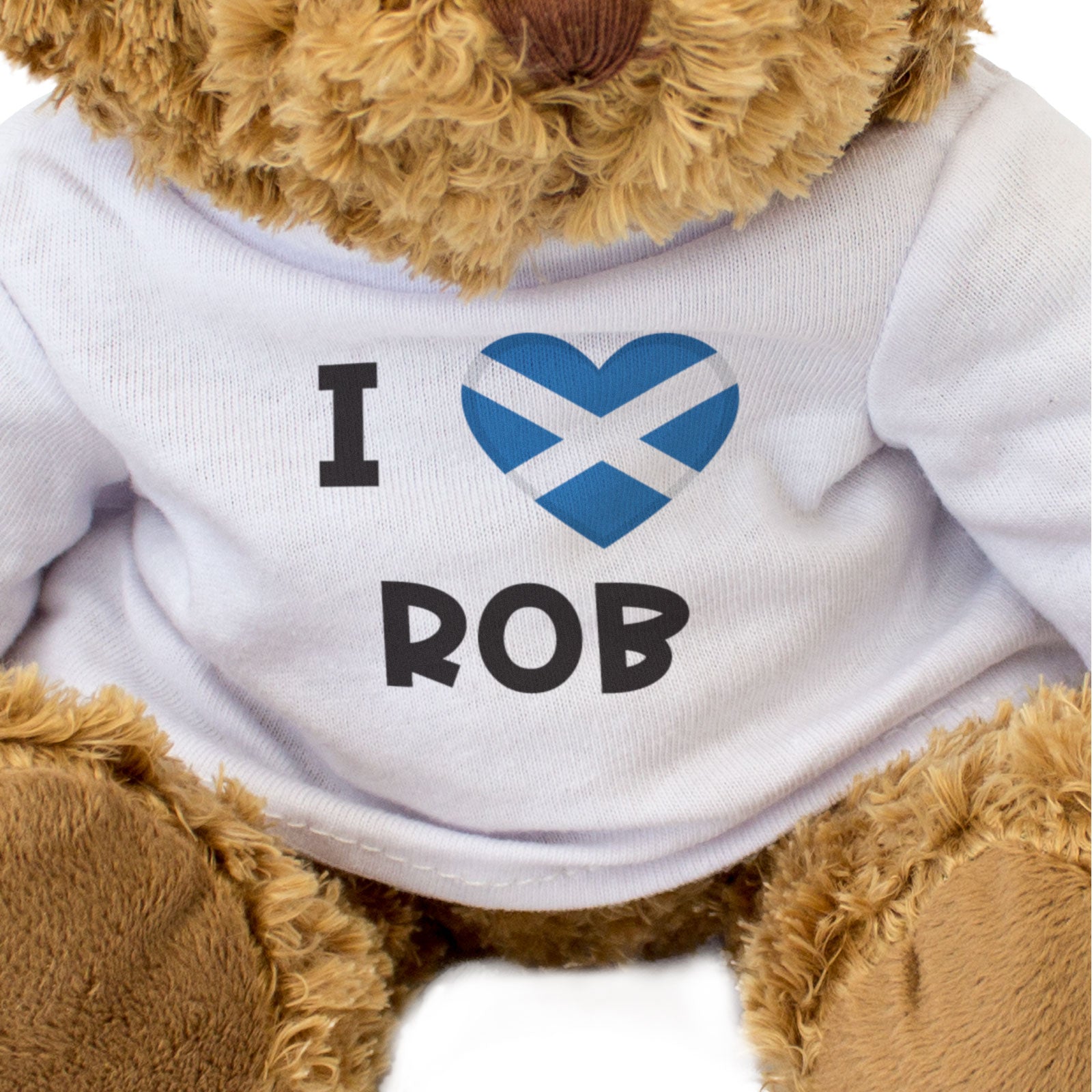 I LOVE ROB (SCOTLAND FLAG) - Teddy Bear - Cute - Funny Scottish Gift Present