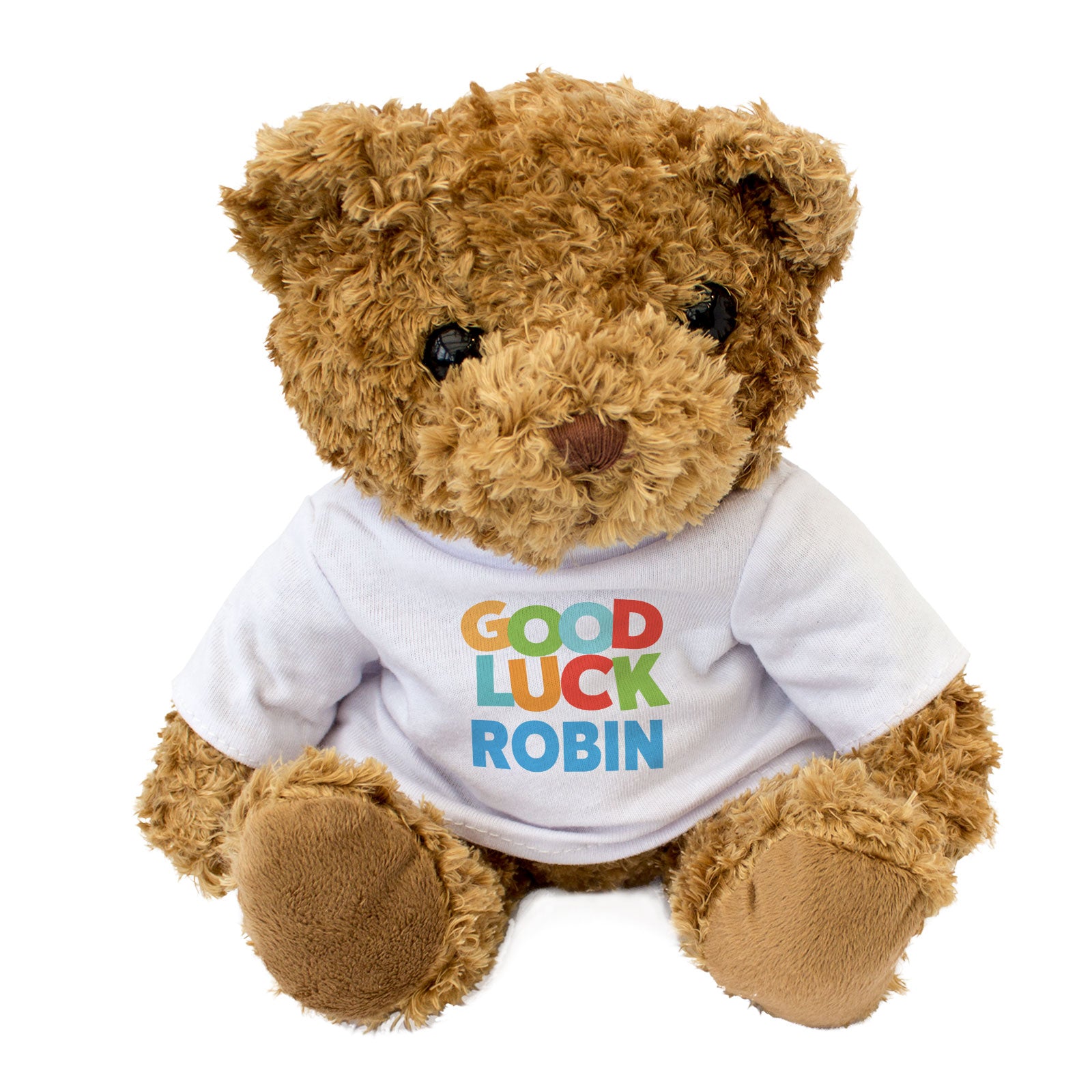 GOOD LUCK ROBIN - Teddy Bear - Cute Cuddly Soft Adorable - Funny Gift Present