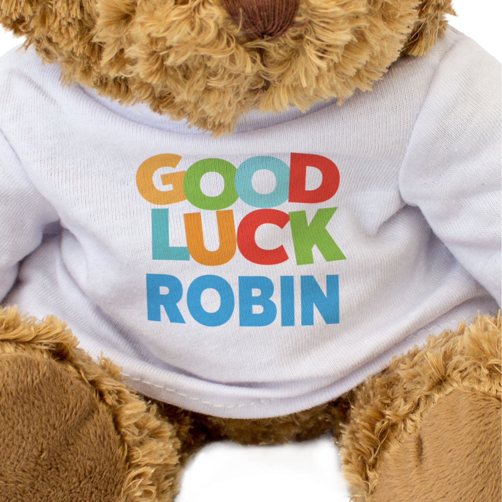 GOOD LUCK ROBIN - Teddy Bear - Cute Cuddly Soft Adorable - Funny Gift Present