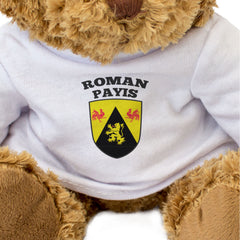 ROMAN PAYIS FLAG - Teddy Bear - Cute - Walloon Brabant Belgium Gift Present