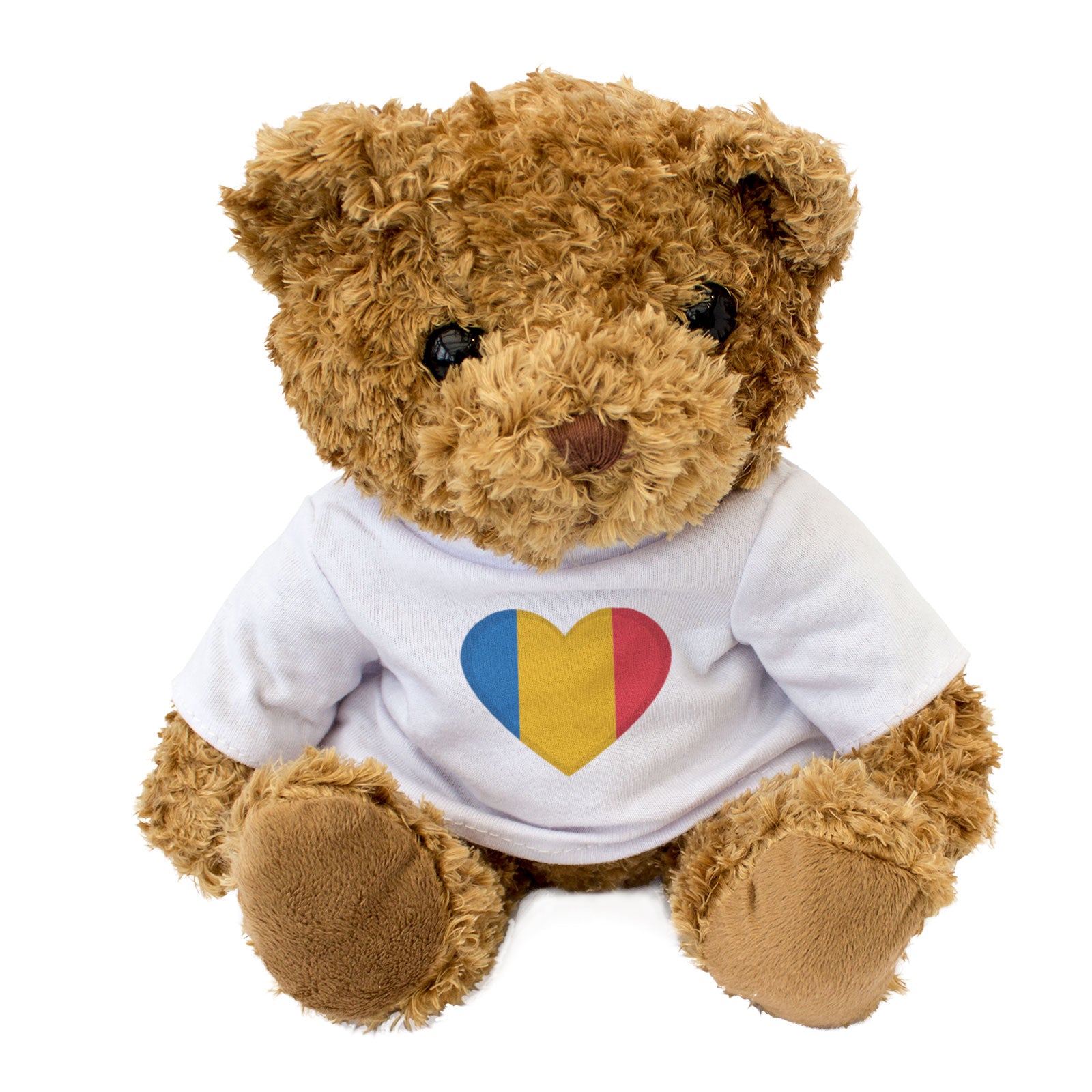 ROMANIA FLAG HEART - Teddy Bear - Cute Cuddly Soft - Romanian Gift Present