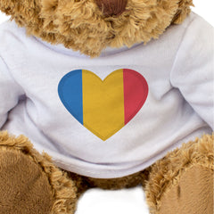 ROMANIA FLAG HEART - Teddy Bear - Cute Cuddly Soft - Romanian Gift Present