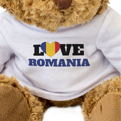 LOVE ROMANIA (FLAG HEART) - Teddy Bear - Cute Funny - Souvenir Gift Present