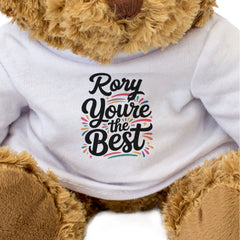 RORY YOU'RE THE BEST - Teddy Bear - Cute Cuddly Soft - Funny Gift Present