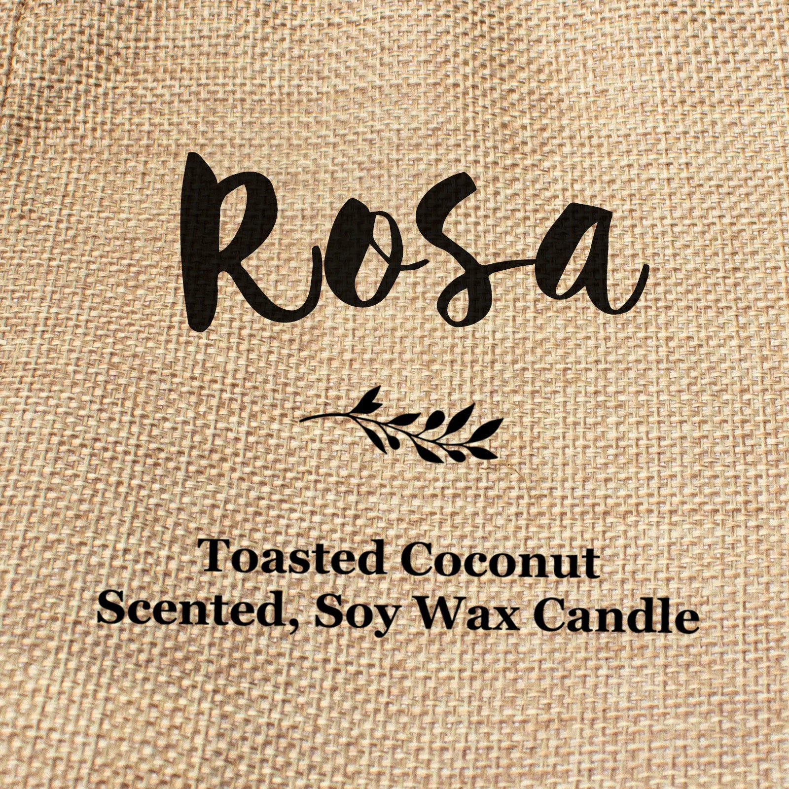Rosa personalised faux-burlap candle gift bag