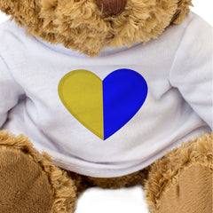 ROSCOMMON COUNTY COLOURS HEART - Teddy Bear - Cute - Ireland Gift Present