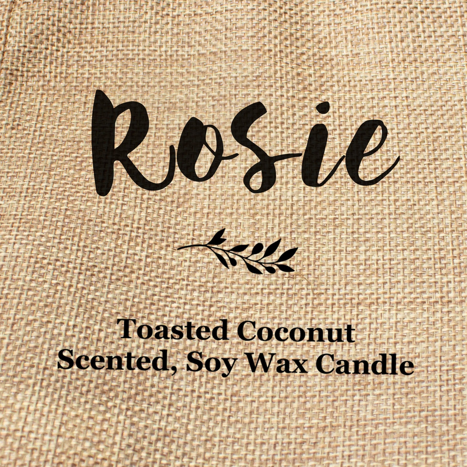 Rosie personalised faux-burlap candle gift bag