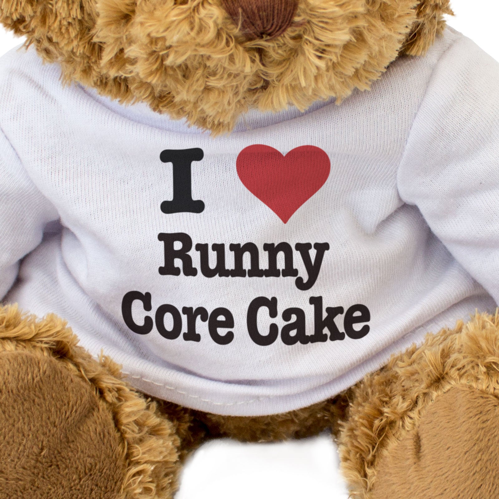 I LOVE RUNNY CORE CAKE - Teddy Bear - Cute Cuddly Soft Adorable - Gift Present