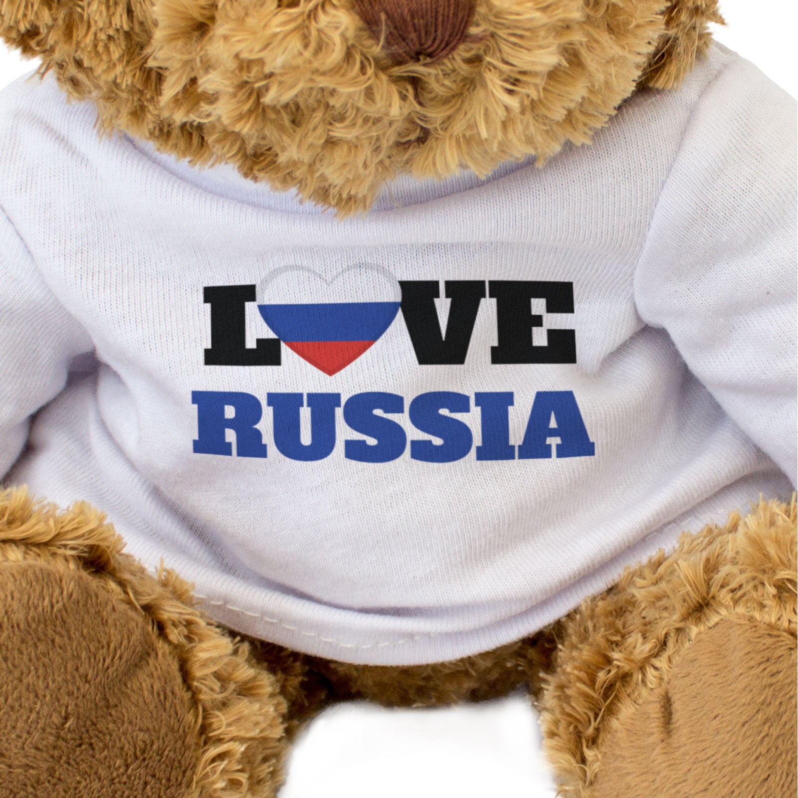 LOVE RUSSIA (FLAG HEART) - Teddy Bear - Cute Funny - Souvenir Gift Present