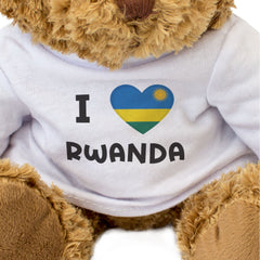 I Love Rwanda Flag - Teddy Bear