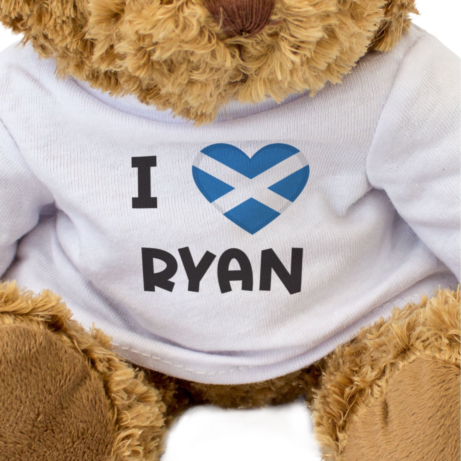 I LOVE RYAN (SCOTLAND FLAG) - Teddy Bear - Cute - Funny Scottish Gift Present