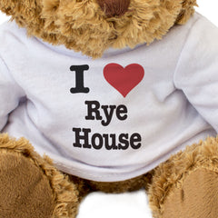 I LOVE RYE HOUSE - Teddy Bear - Cute Cuddly - Funny Hertfordshire Gift Present
