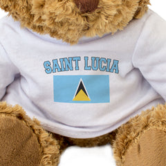SAINT LUCIA + FLAG - Teddy Bear - Cute Funny Souvenir Gift Present - Image 3