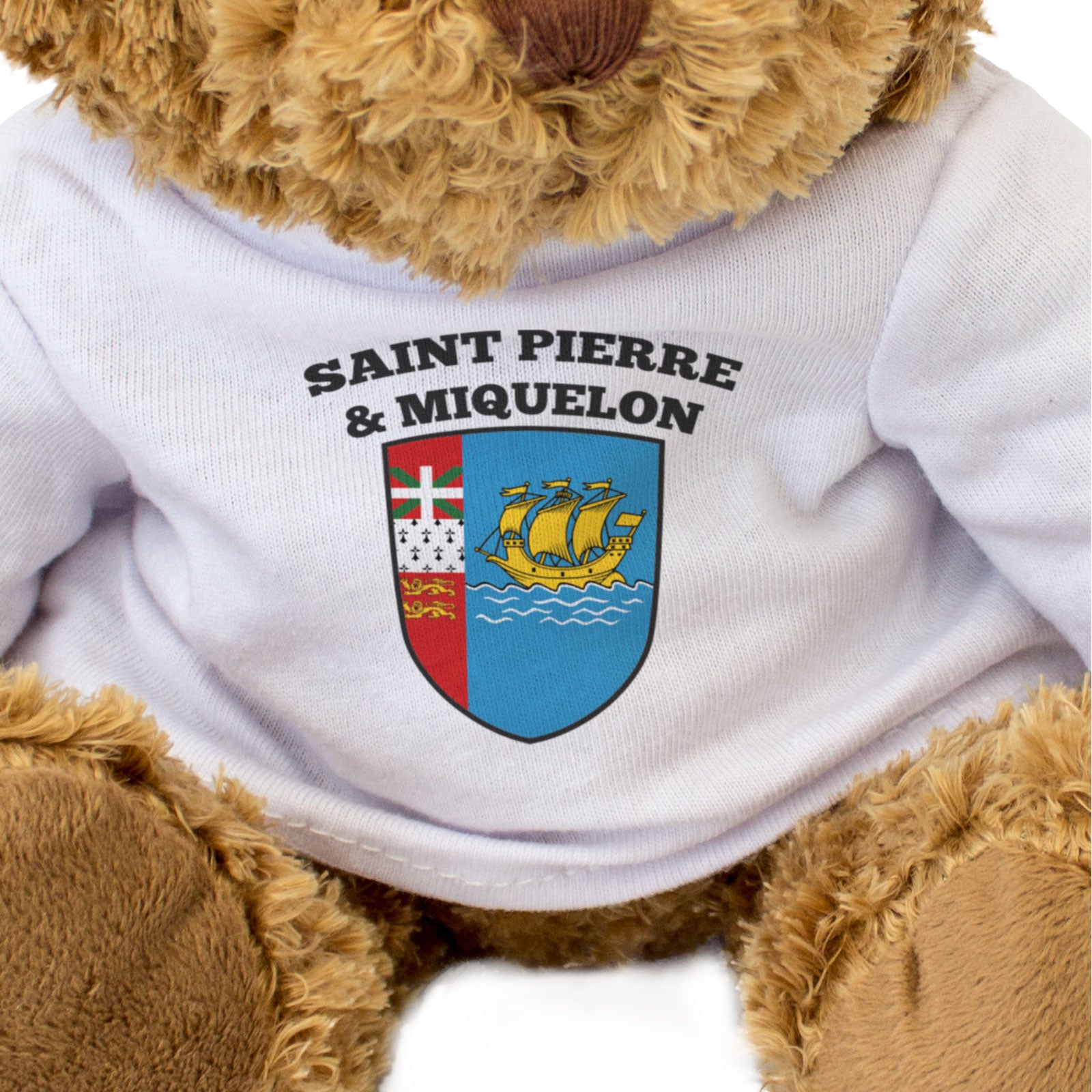 SAINT PIERRE & MIQUELON FLAG - Teddy Bear - Cute Cuddly - France Gift Present