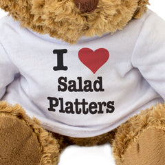 I LOVE SALAD PLATTERS - Teddy Bear - Cute Cuddly Soft Adorable - Gift Present