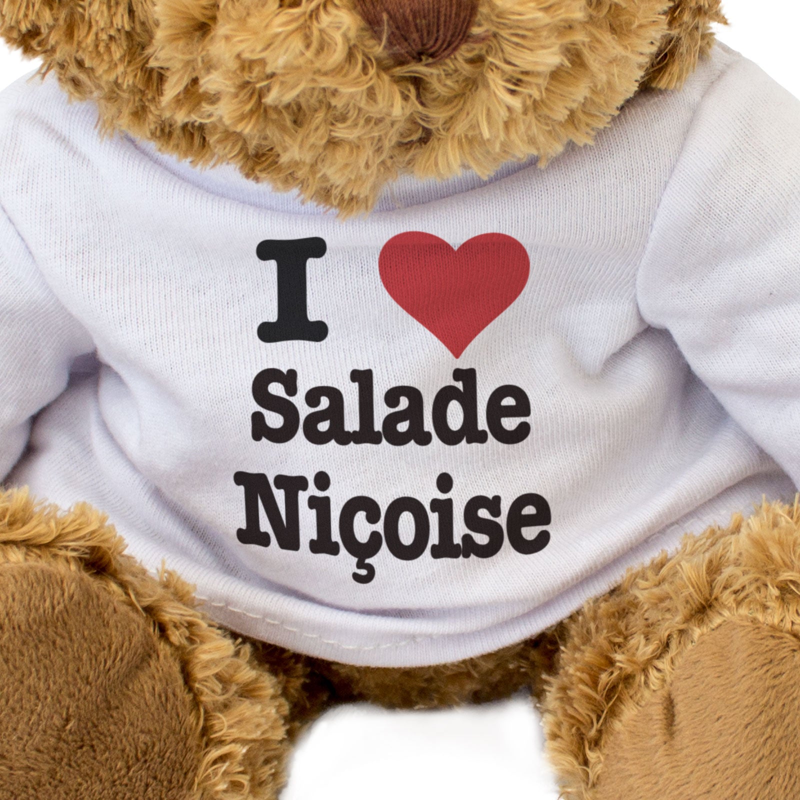 I LOVE SALADE NIÇOISE - Teddy Bear - Cute Cuddly Soft Adorable - Gift Present