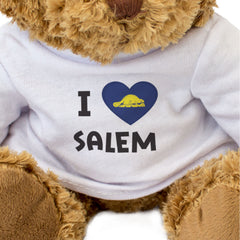 I LOVE SALEM (OREGON FLAG) - Teddy Bear - Cute Cuddly - Gift Present