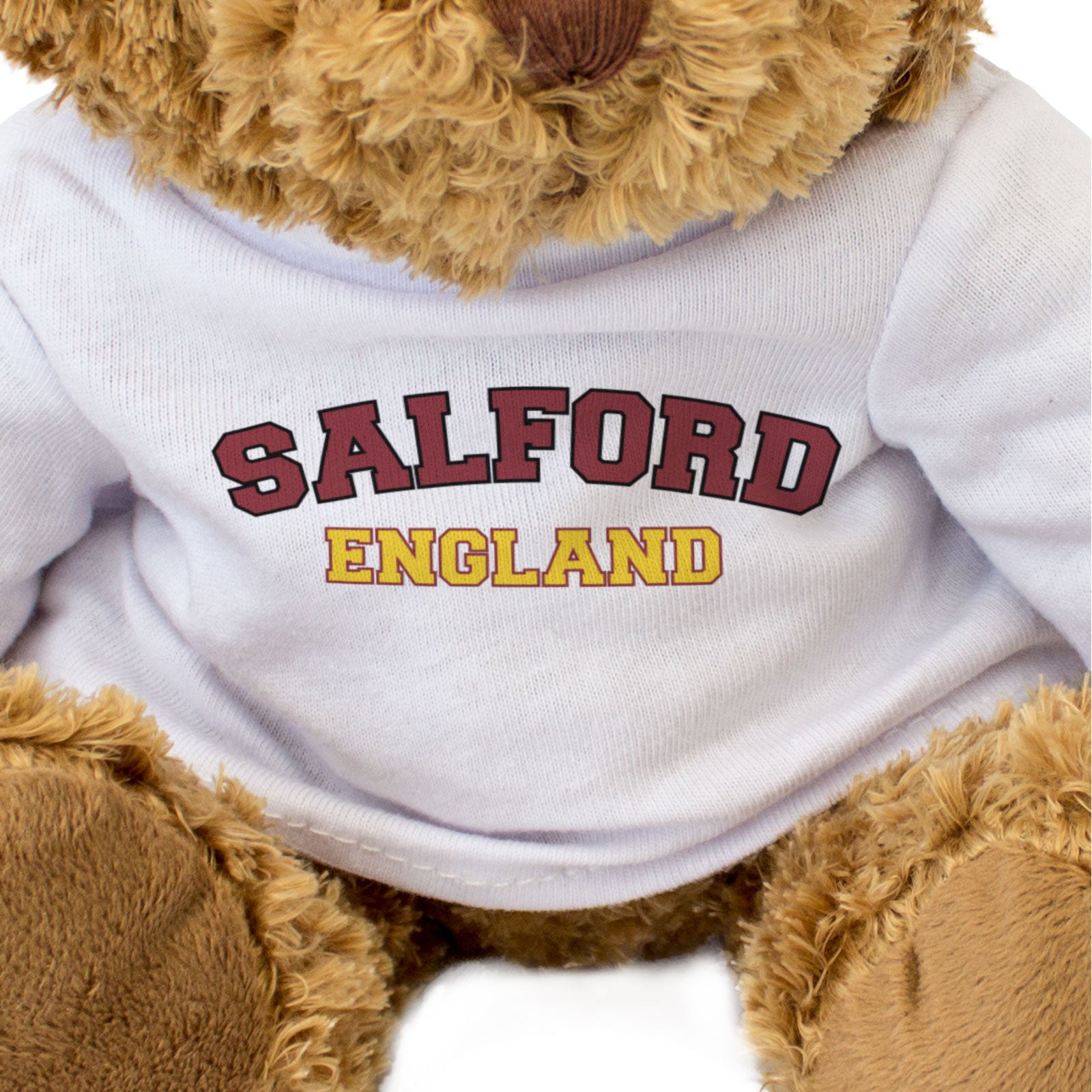 SALFORD, ENGLAND - Teddy Bear - Cute Cuddly Soft - Funny Manchester Gift Present