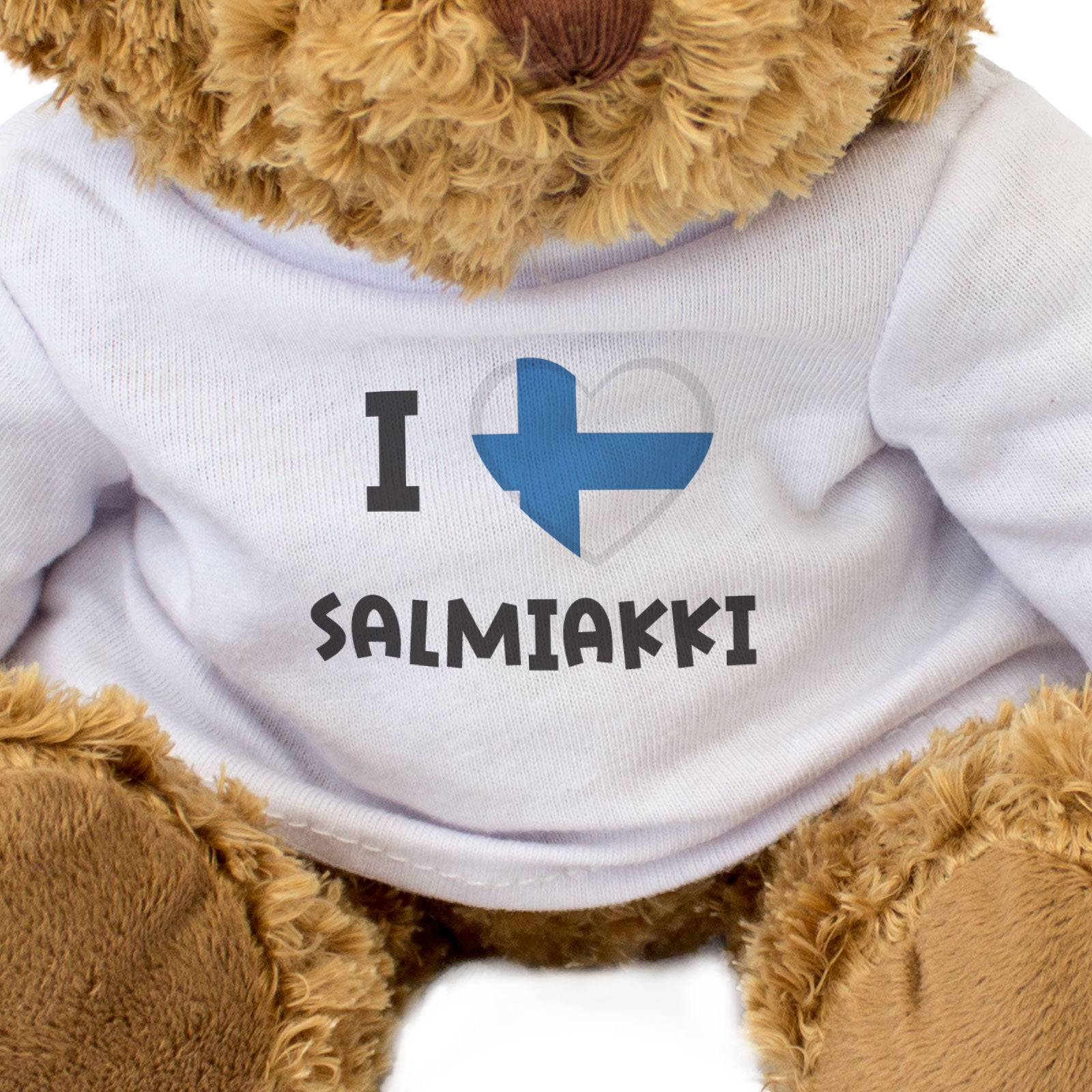I LOVE SALMIAKKI (FINLAND FLAG) - Teddy Bear - Cute Funny Souvenir Gift Present