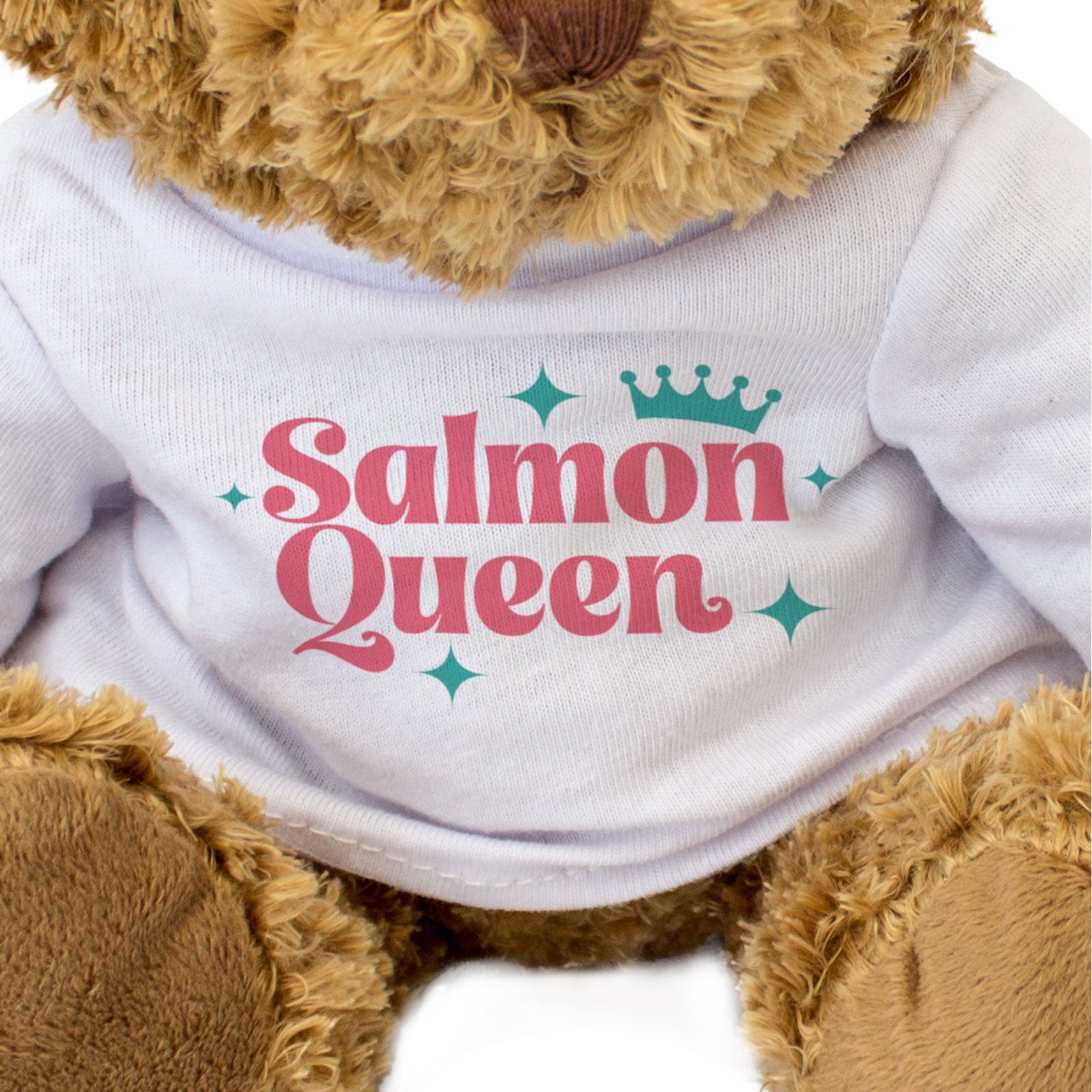 SALMON QUEEN - Teddy Bear - Funny Northumberland Tweedmouth Feast Gift Present