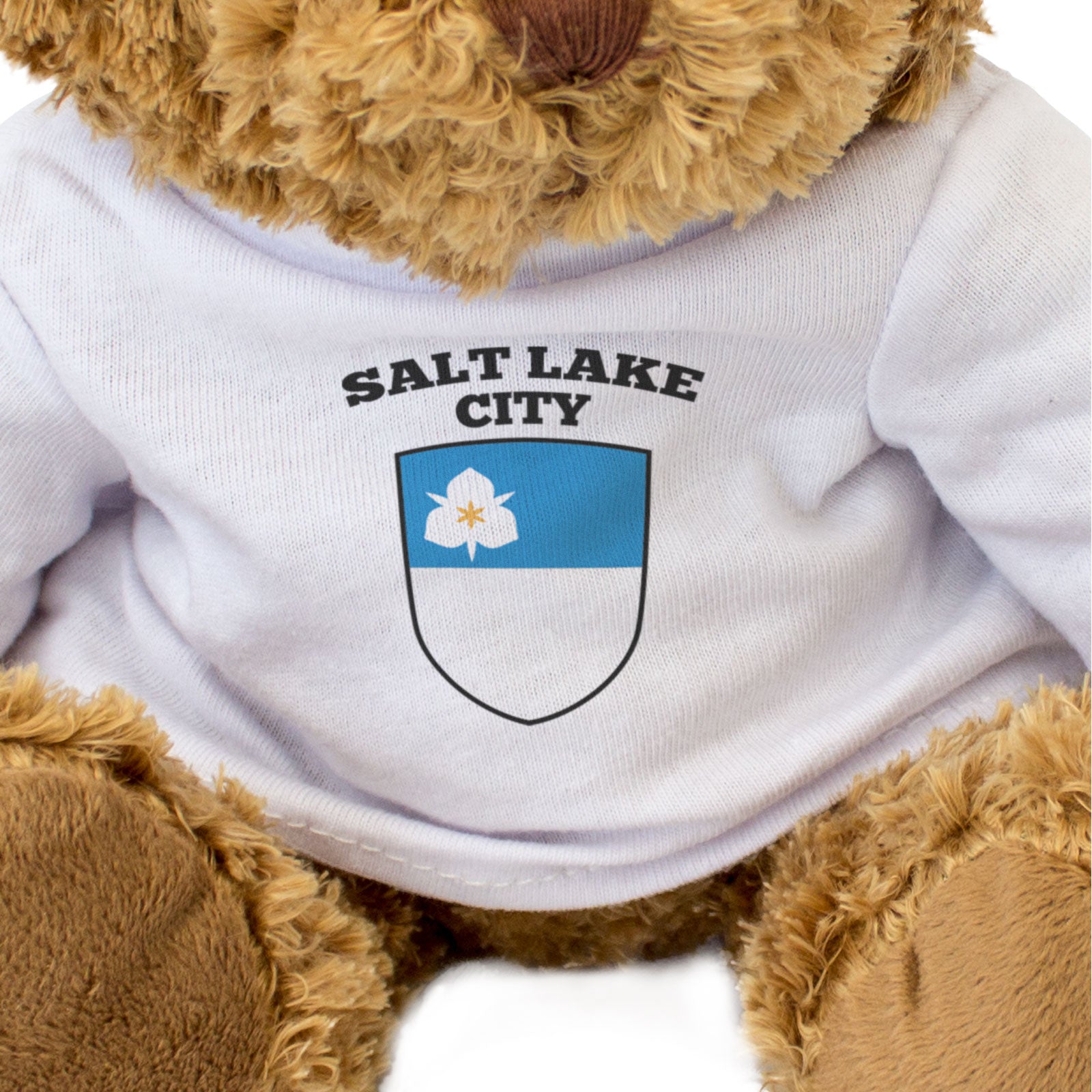 SALT LAKE CITY FLAG - Teddy Bear - Cute Cuddly Soft - Utah Gift Present