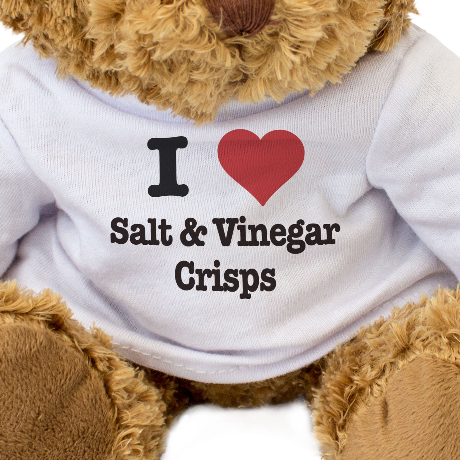 I LOVE SALT & VINEGAR CRISPS - Teddy Bear - Cute Soft - Funny Gift Present