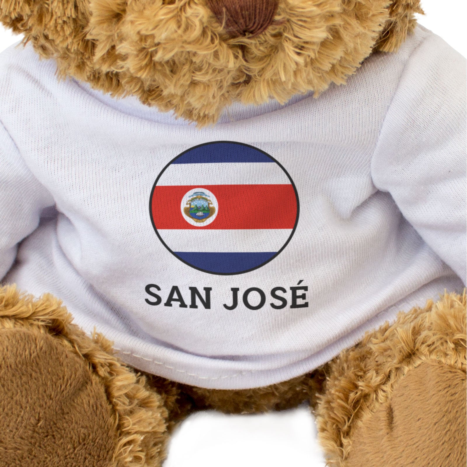 SAN JOSÉ (COSTA RICA FLAG ROUNDEL) - Teddy Bear - Cute - Souvenir Gift Present