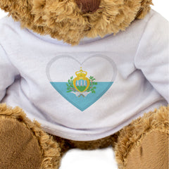 SAN MARINO FLAG HEART - Teddy Bear - Cute Cuddly Soft - Gift Present