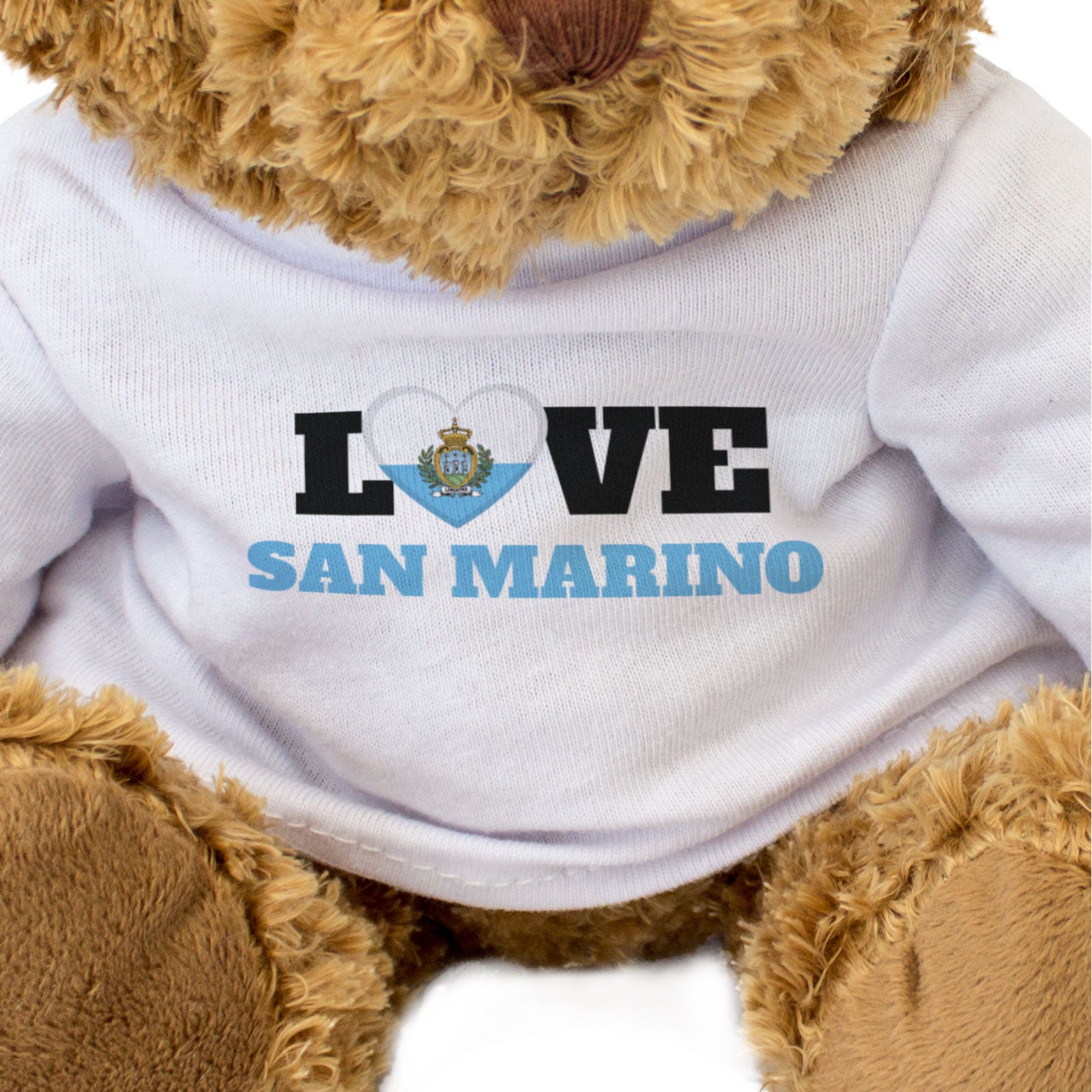 LOVE SAN MARINO (FLAG HEART) - Teddy Bear - Cute Funny - Souvenir Gift Present