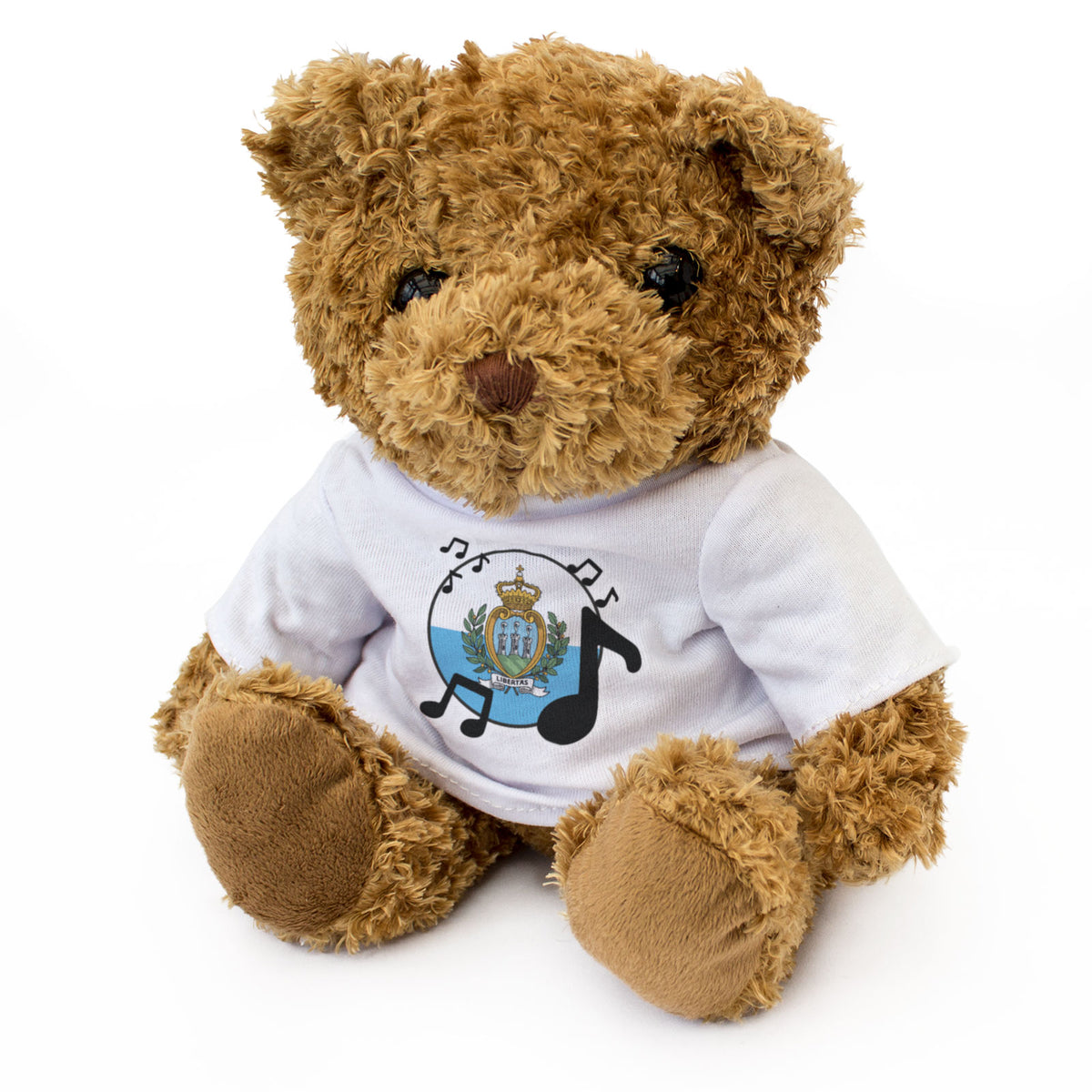 SAN MARINO FLAG (MUSICAL NOTES) - Teddy Bear - Cute Music Fan Gift Present